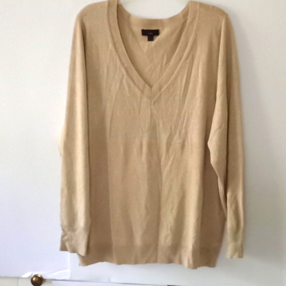 Worthington Women's Metallic Sweater - Size (2X) - Beige